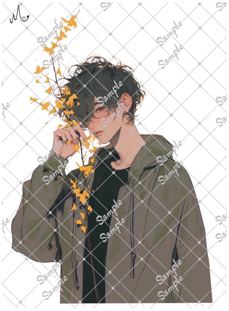 オリジナル人物ステッカー10月新作 - 貼紙 - 紙