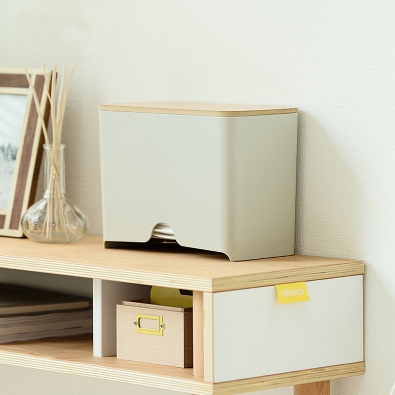 Japan IDEACO wood cover mask storage box