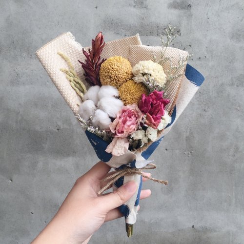 棉花 玫瑰 乾燥花束