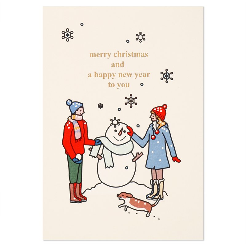 聖誕新年卡片 情侶 - 卡片/明信片 - 紙