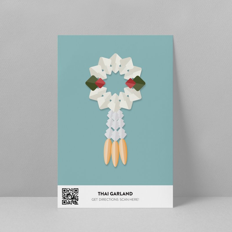 TASETASA POSTCARD THAI GARLAND