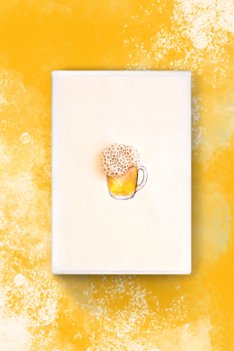 Stone Art Take a drink! Drink a miniature ocean! Beer painting