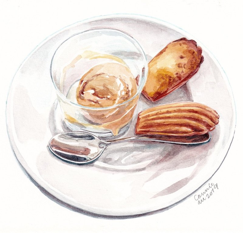Original Watercolour Painting (7.5" x 5.5") - Madeleine Cakes