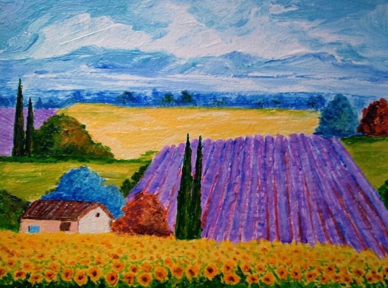 Provence The original painting - 壁貼/牆壁裝飾 - 其他金屬