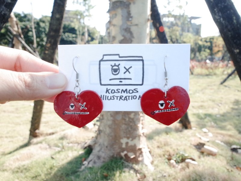 kosmos愛心陶瓷耳環