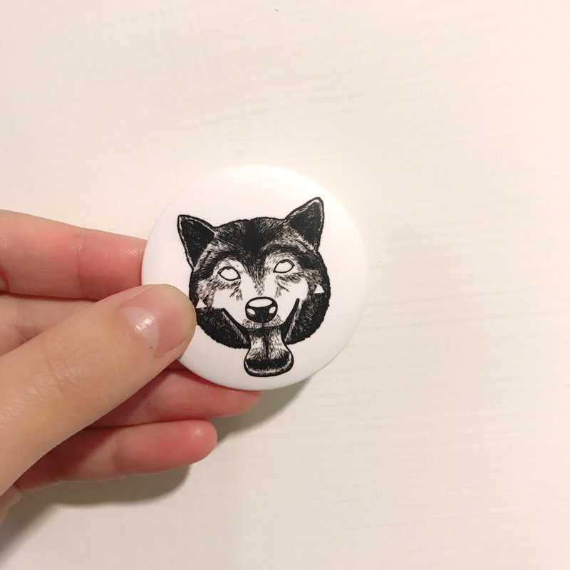 柴犬動物徽章_精緻手繪風