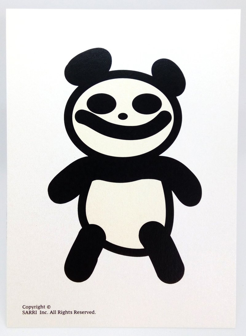 "Little Panda" postcard birthday card design coloring illustration picture card universal card art fine arts modern lover love special fun strange weird cute taiwan yellow fun funny eye-catching tide art sequins flash cool different famous brand