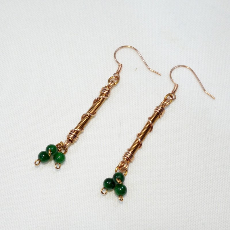 Green fruit earrings