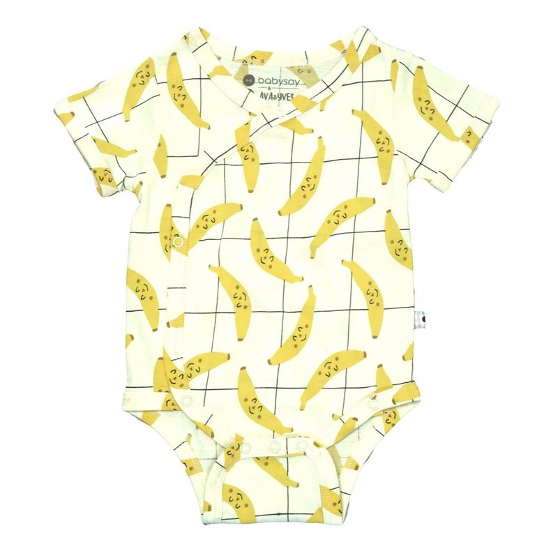 American Babysoy - Organic Cotton Banana Ruffle Short Sleeve