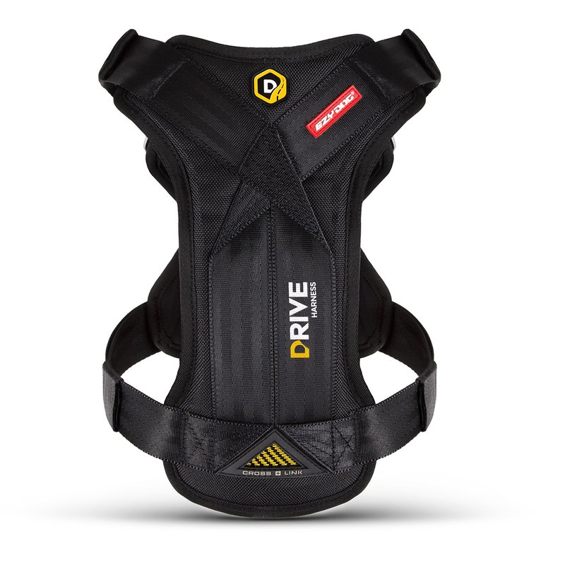 【澳洲 EZYDOG】全方位車用防護胸背帶 - 項圈/牽繩 - 尼龍 黑色