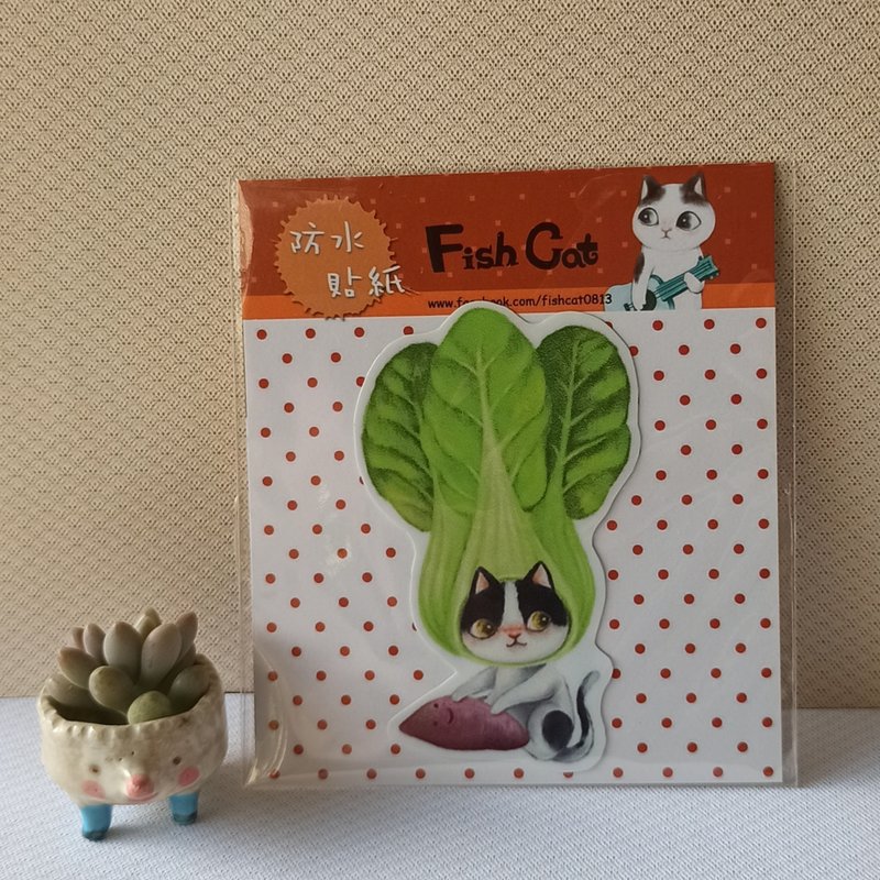 Fish cat / waterproof sticker / pair pair ~ ~