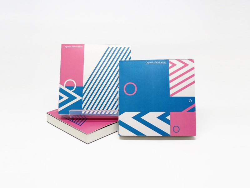 · · · Optical build weave stitch pocket notebook (light blue section)