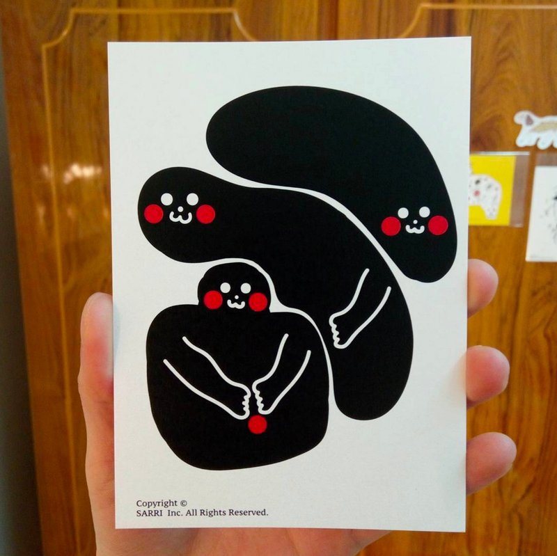 Black Lake Postcard Birthday Card Design Coloring Illustration Drawings Card Universal Card Art Fine Art Modern Lovers Love Special Interesting Weird Features Weird Cute Taiwan Yellow Fun Funny Eye-catching Tale of Art Sequins Glitters Cool Not Famous Bran