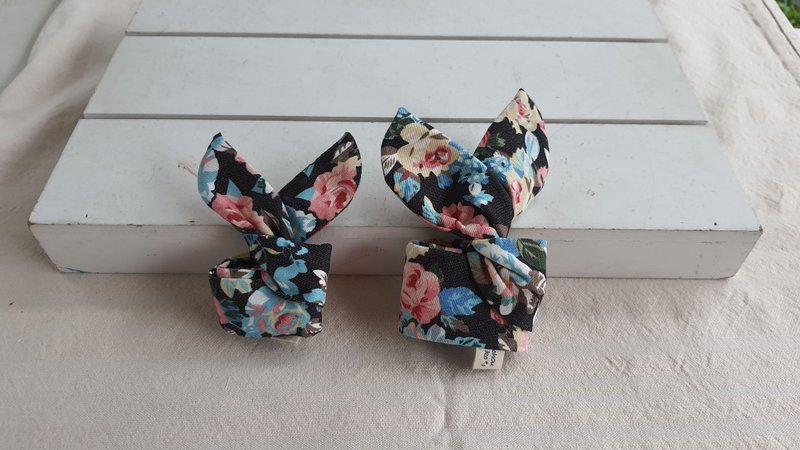 古典玫瑰(深灰)  母女款 鋁線髮帶【GH201205】 - 髮夾/髮圈 - 棉.麻 多色