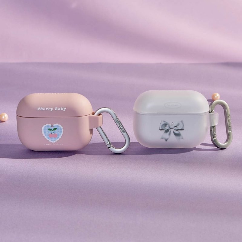 緞光蝴蝶結強悍防摔AirPods保護套 - AirPods/耳機保護套 - 塑膠 多色