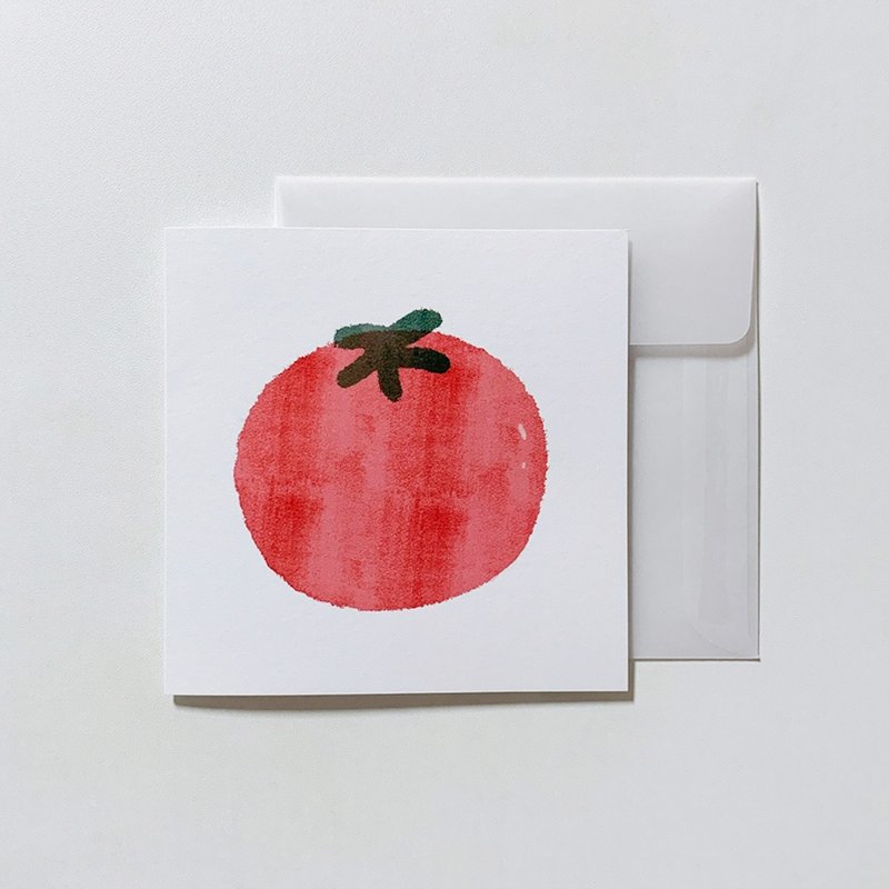 水果迷你卡片 – 番茄 - 卡片/明信片 - 紙 紅色