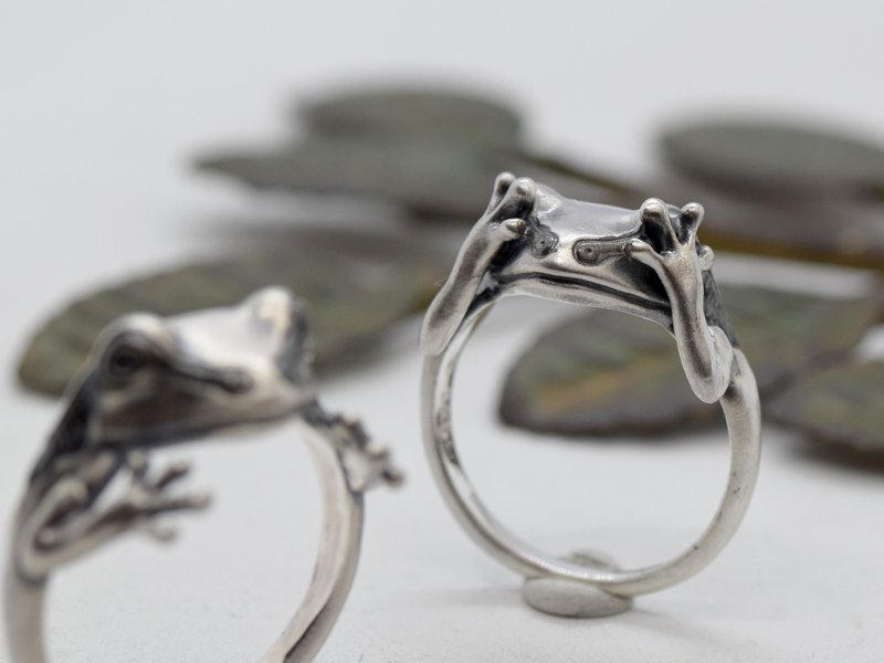 恥ずかしカエルリング - 戒指 - 其他金屬 銀色