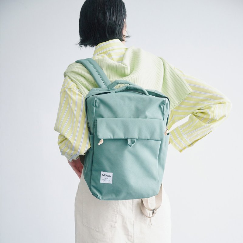 CARTER系列 | 14吋筆電書包M號 MINI CARTER ECO (海沬藍) - 後背包/背包/書包 - 環保材質 綠色