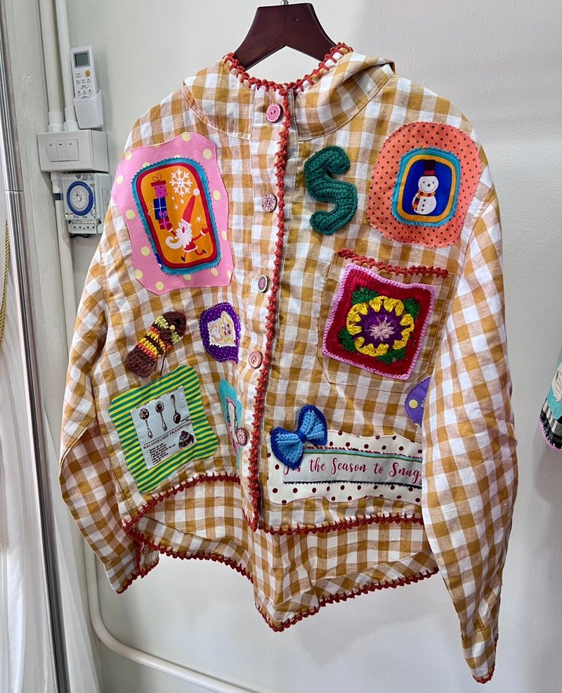 【Free Size】 連帽衫舒適拼接夢想 - 女上衣/長袖上衣 - 棉.麻 多色