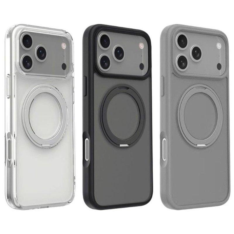 iPhone 17ProMax 保護套 蘋果6.9寸手機殼+金屬支架 MagSafe兼容 - 手機殼/手機套 - 其他材質