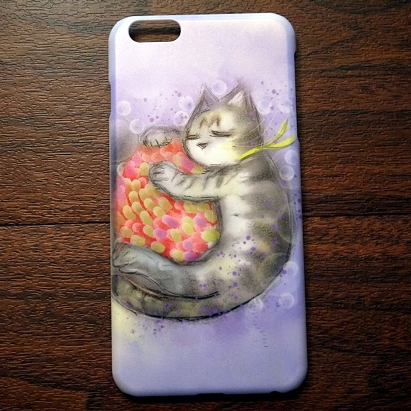Watercolor cat s021 embrace the dream of David painted cat iPhone (i5.i6s, i6splus.I7.I7plus) / Android (Samsung, Samsung, HTC, Sony) designer mobile phone shell / protective cover / kitty cat phone shell