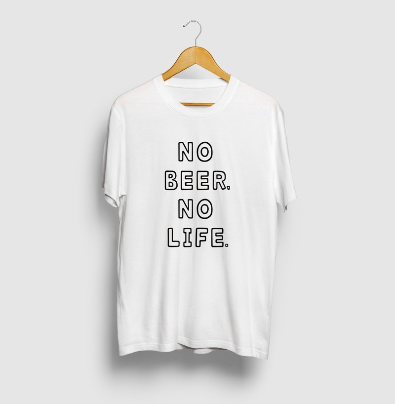 NO BEER NO LIFE ビール ロゴTシャツ