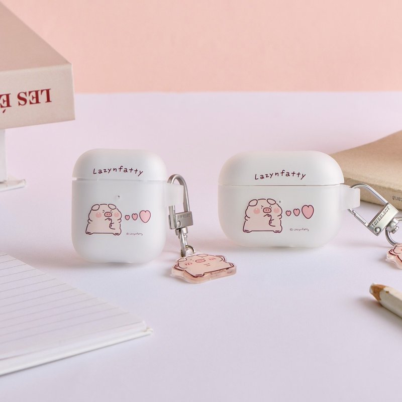胖才可愛愛心發射強悍防摔AirPods保護套(附吊飾) - AirPods/耳機保護套 - 塑膠 多色