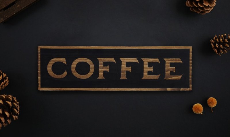 Coffee Sign Home | Coffee Decor | Hand Painted Wooden Sign | Rustic Wood Sign