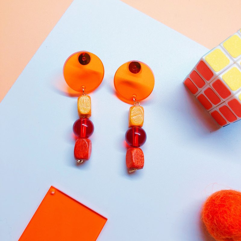 Fun orange earrings