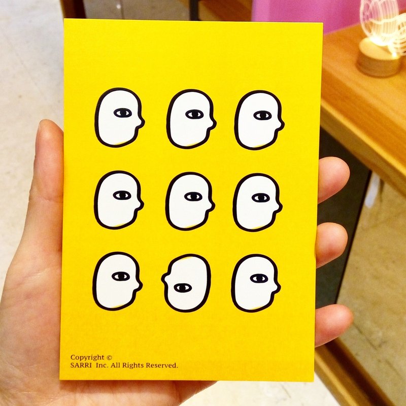 "Unique" postcard birthday card design coloring illustration card this card universal card art fine modern lover love special fun strange weird cute taiwan yellow fun funny eye-catching tide art sequins flash cool different famous brand foreigner