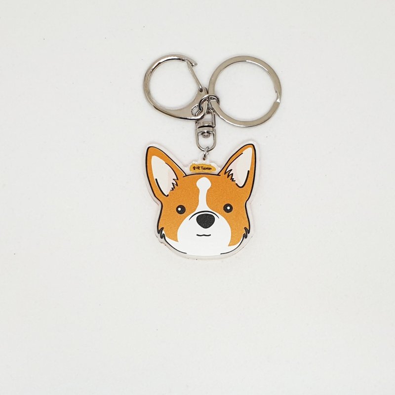 柯基 自創犬貓多圖樣 雙面 壓克力鑰匙圈 / 吊飾 / 吊牌 - 其他 - 塑膠 多色