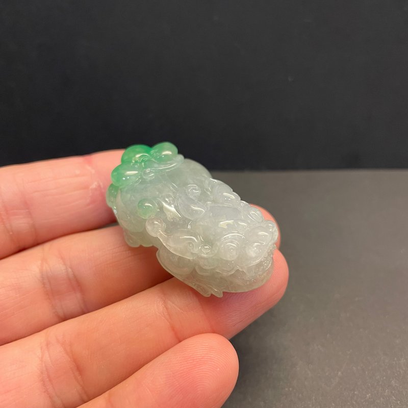 瀚玉珠寶 天然冰種綠貔貅 翡翠貔貅 天然緬甸玉 顏色通透 - 其他 - 玉石