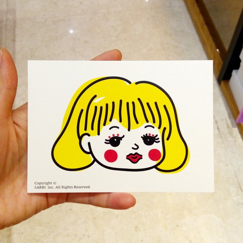 "Doll" postcard birthday card design coloring illustration picture card universal card art fine arts modern lover love special fun strange weird cute taiwan yellow fun funny eye-catching tide art sequins flash cool different famous local foreigne