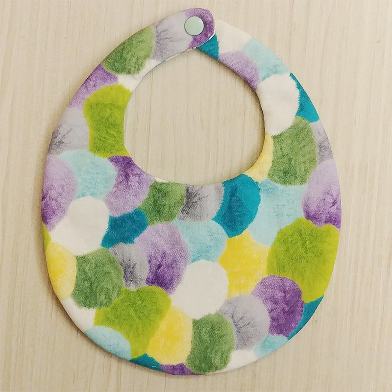 Purple hair ball double-sided hand made bib / back can be told to men and women / Mi Yue gift Christmas gift