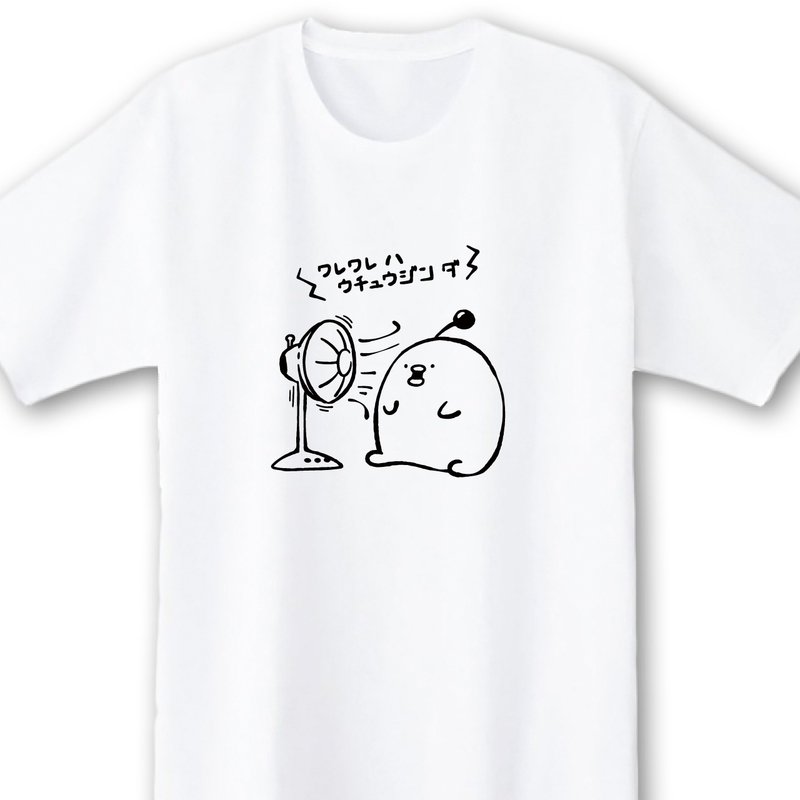 ワレワレハウチュウッジンダ【ホワイト】ekot Tシャツ イラスト-店長 里一磨