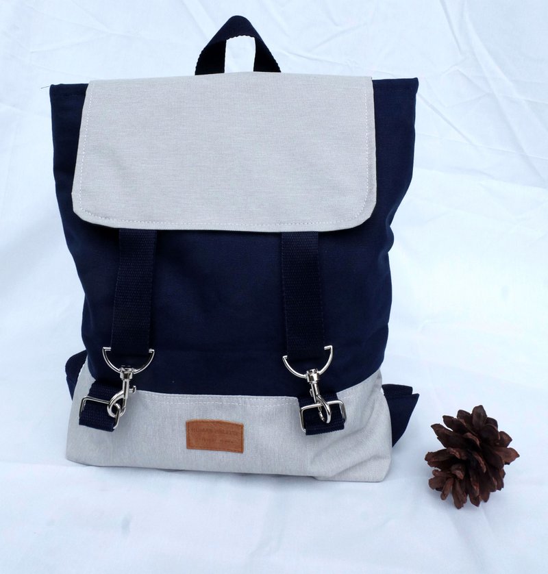 canvas backpack - 後背包/背包/書包 - 其他材質 藍色