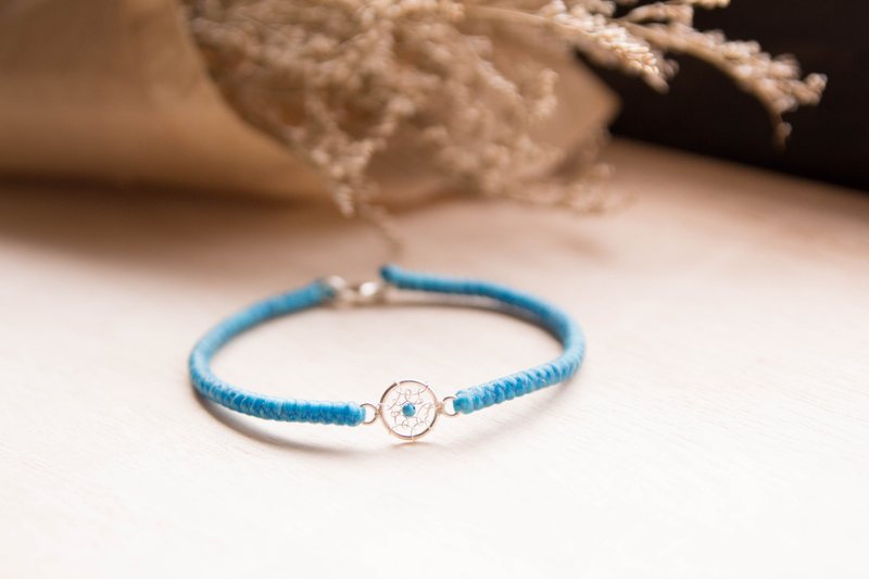 Capture dreams / sterling silver braided hand rope