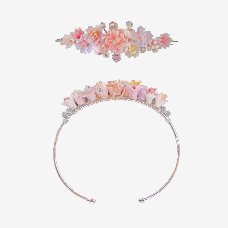 櫻咲花橋手環 - 手鍊/手環 - 黏土 粉紅色