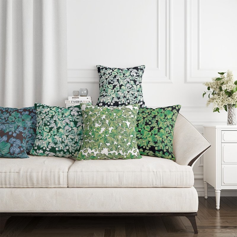 品牌設計抱枕套 梧桐葉(三個一組) - 枕頭/抱枕 - 聚酯纖維