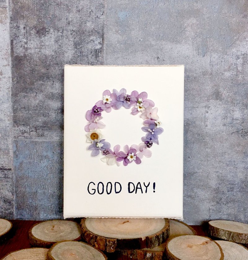 GOOD DAY | Non-withered wreath. Dry flowers. Picture frame. birthday present. Home layout