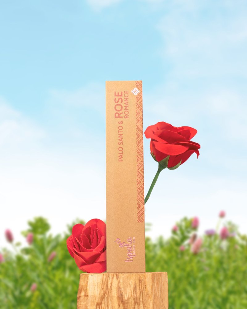 Ispalla Palo Santo & Rose 聖木&玫瑰 線香 10支 秘魯聖木線香 - 香氛/精油/擴香 - 其他材質 紅色