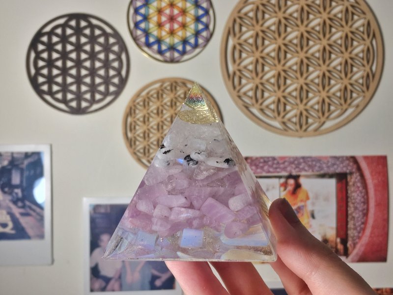 Orgonite Energy Tower - Moonstone, Morgan Stone, Opal