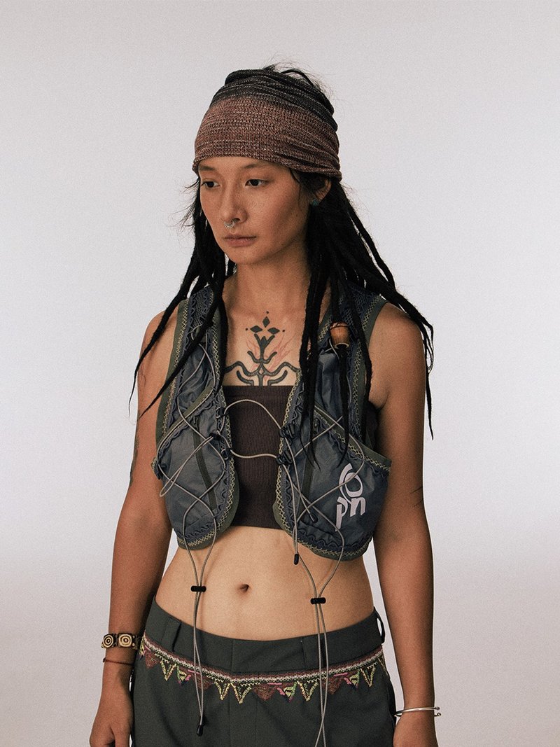 山系戶外 / 編織越野功能背心 - 背心/無袖上衣 - 其他材質 灰色