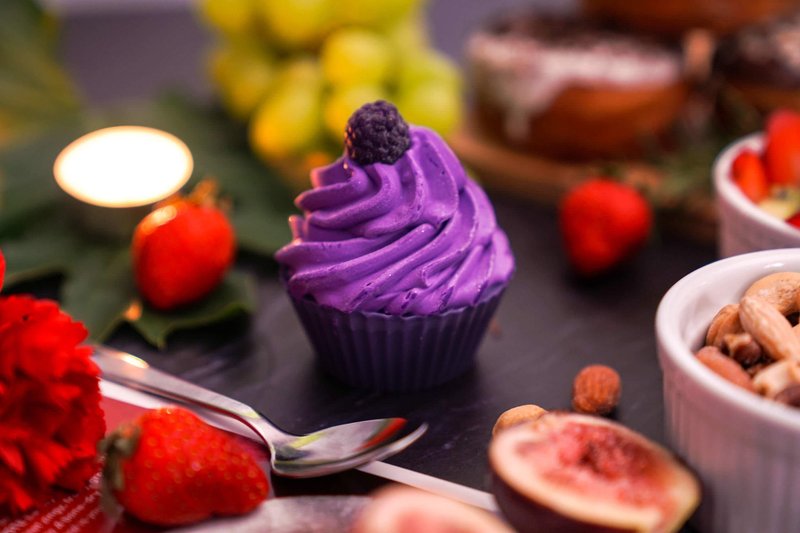 Cup cake handmade soap: vanilla berries
