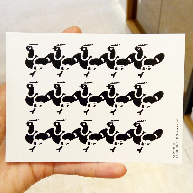"Rather first chicken" postcard birthday card design coloring illustration picture book card universal card art fine modern lover love special interesting weird cute weird cute taiwan yellow fun interesting eye-catching tide art sequins flash coo