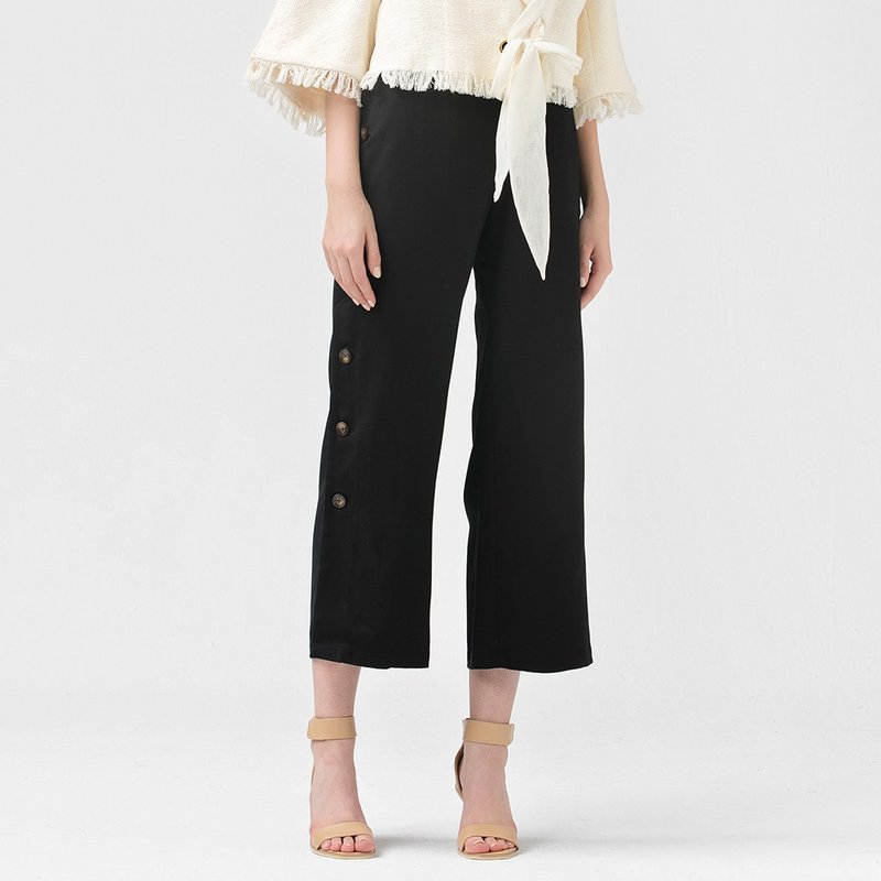VACAE side button straight straight trousers