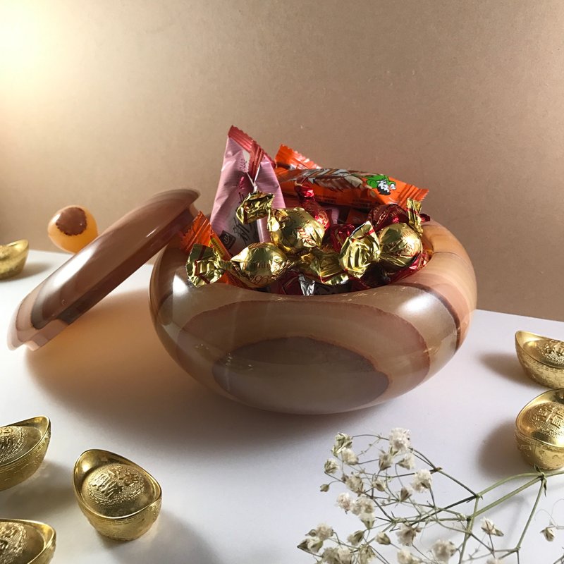 【Treasure bowl 】New year- candy box /natural stone