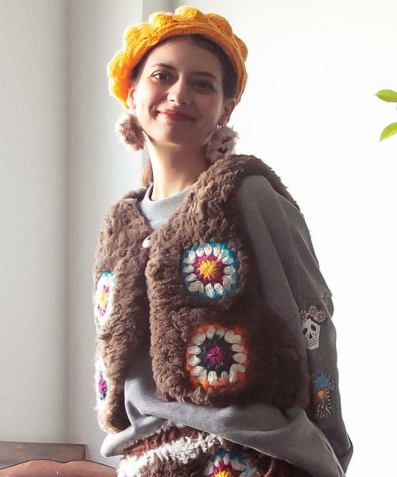 【熱門預購】彩色手工鉤織毛線背心  (3色) NSR-5301 - 背心/無袖上衣 - 棉.麻