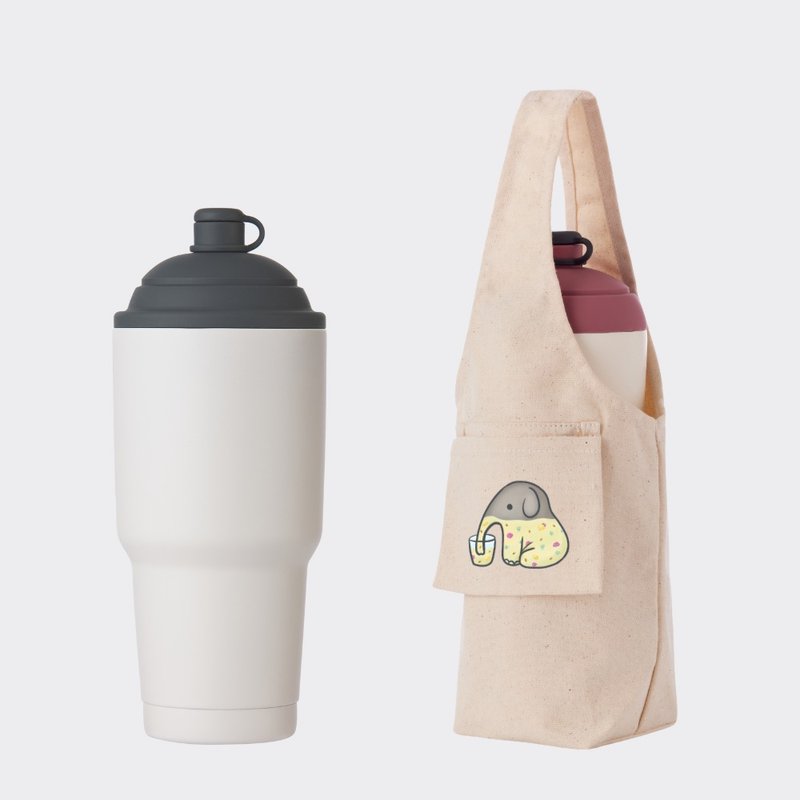 【組合優惠】YCCT速吸杯2代900ml + 提袋包覆款 - 瞬收吸管飲料杯 - 保溫瓶/保溫杯 - 不鏽鋼 多色