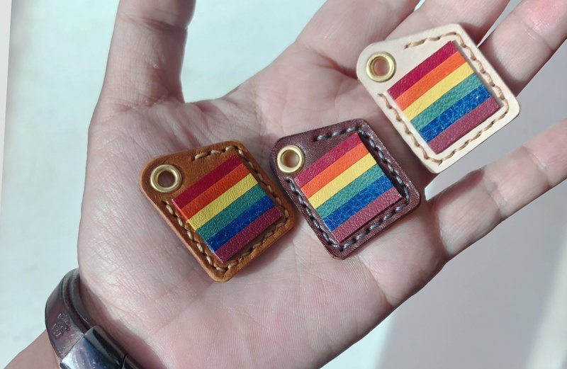 <Rainbow Series> Handmade Leather / a pair of earrings